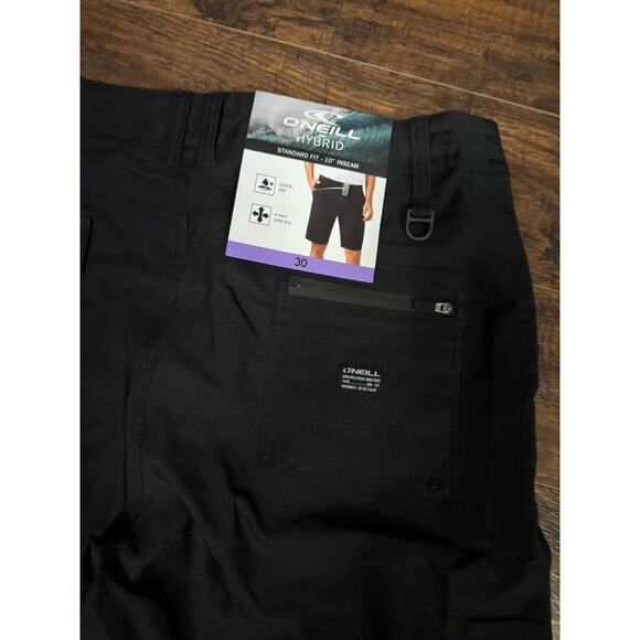 O'NEILL Men's Hybrid Quick dry Black 4-Way Stretch, Short, size 30 - Picture 2 of 9